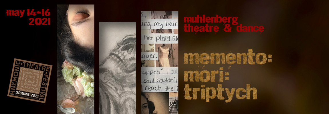'Memento: Mori: Tryptich' — three panels show segments of artworks that are part of the experience.
